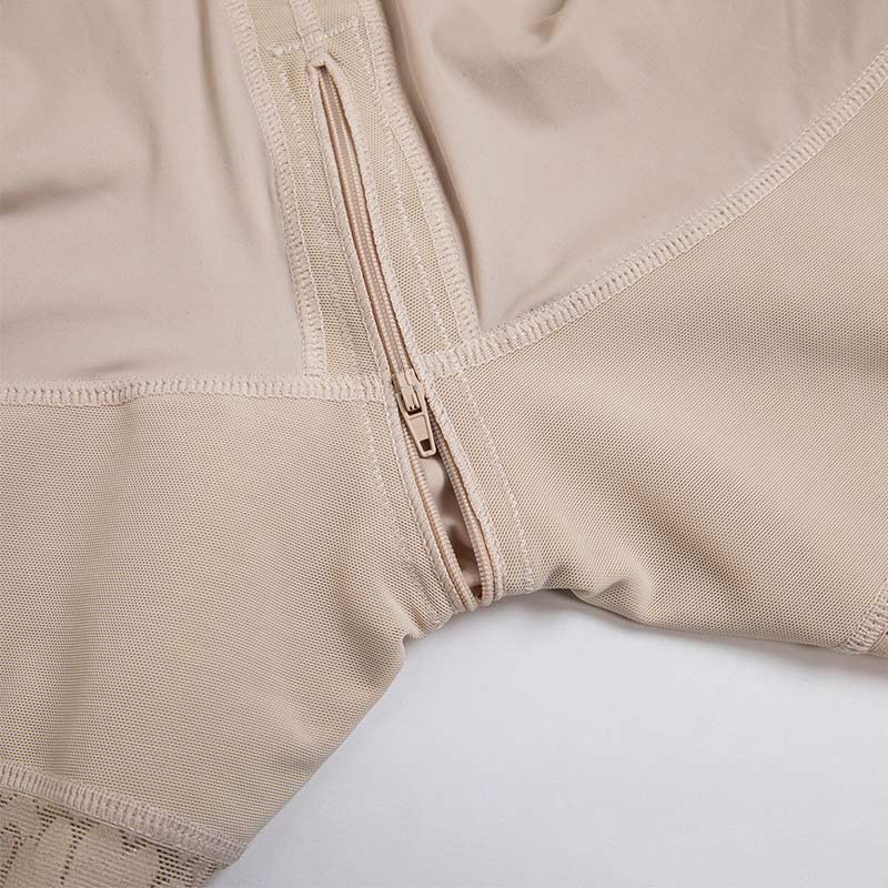 beige sculpt lace fajas colombianas shapewear by zipp detail