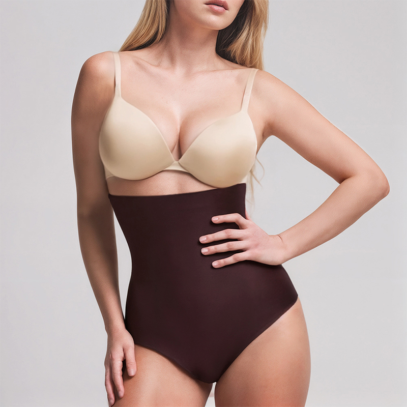 clay sculpt tummy control high waist brief front pose2