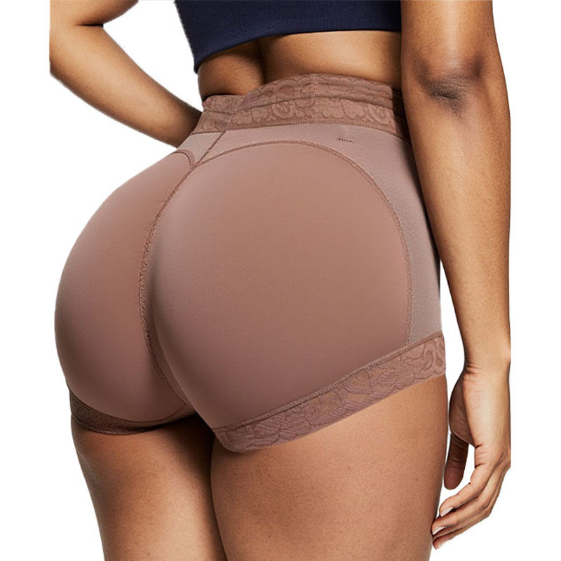 seamless lace High waist tummy control knickers by a model back view