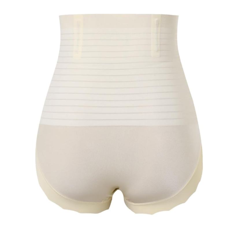 nude high waist tummy control shapewear panties by front view